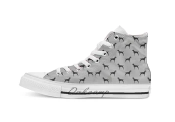

Hungarian Vizsla Silhouette(s) breathable Casual High Top lace-up Canvas shoes sneakers Drop shipping