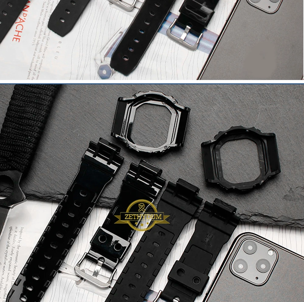 Силиконовый резиновый ремешок для часов и чехол для DW-5600E GW-5000 DW-5030 GW-M5610 GW-M5630A GB-5600B ремешок для наручных часов прозрачный ремешок для часов