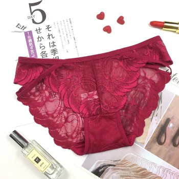 

Lace Floral Seamless Panties Women Lingerie Sexy Plus Size Panty Ladies Underwear Underpants Low-Rise Cotton Briefs Intimates