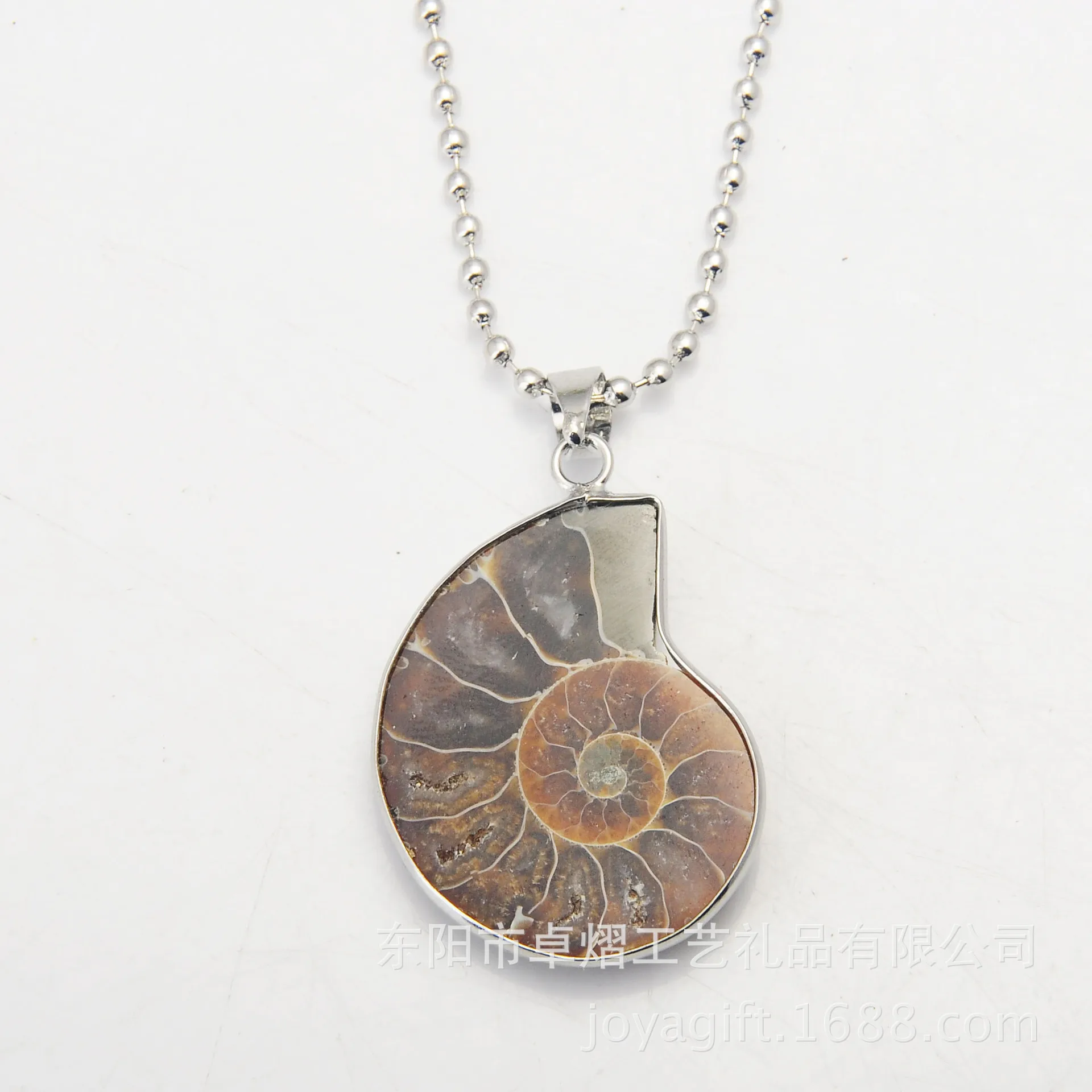 Натуральный цвет Spot Snail Fossil кулон Европа и Америка Мода ожерелье раковины Fossil Ammolite ожерелье раковина