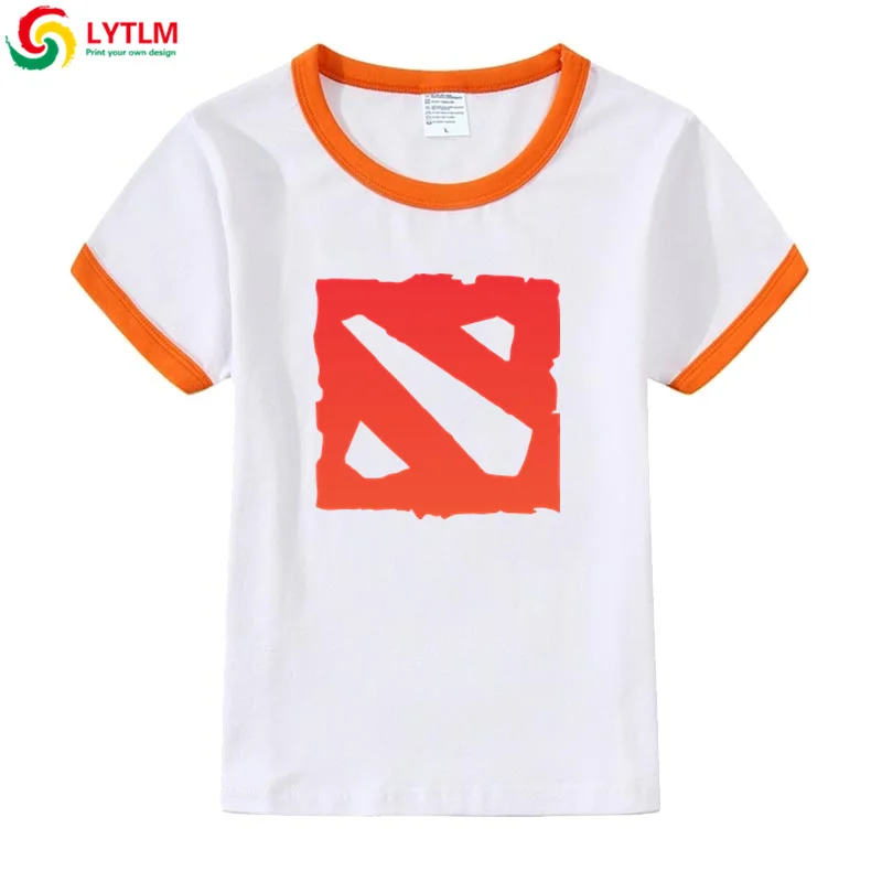 LYTLM Dota/2 футболки Летние Стильные Свободные Детские футболки с короткими рукавами для девочек футболки для маленьких мальчиков винтажная детская футболка - Цвет: DXZB LYCRA Orange