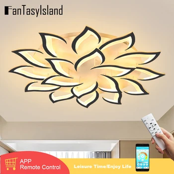 

Promotion Mellifluous led Ceiling lights For Living Room Bedroom Ceiling Chandelier Lamp fixture With Remote Control Dimmable