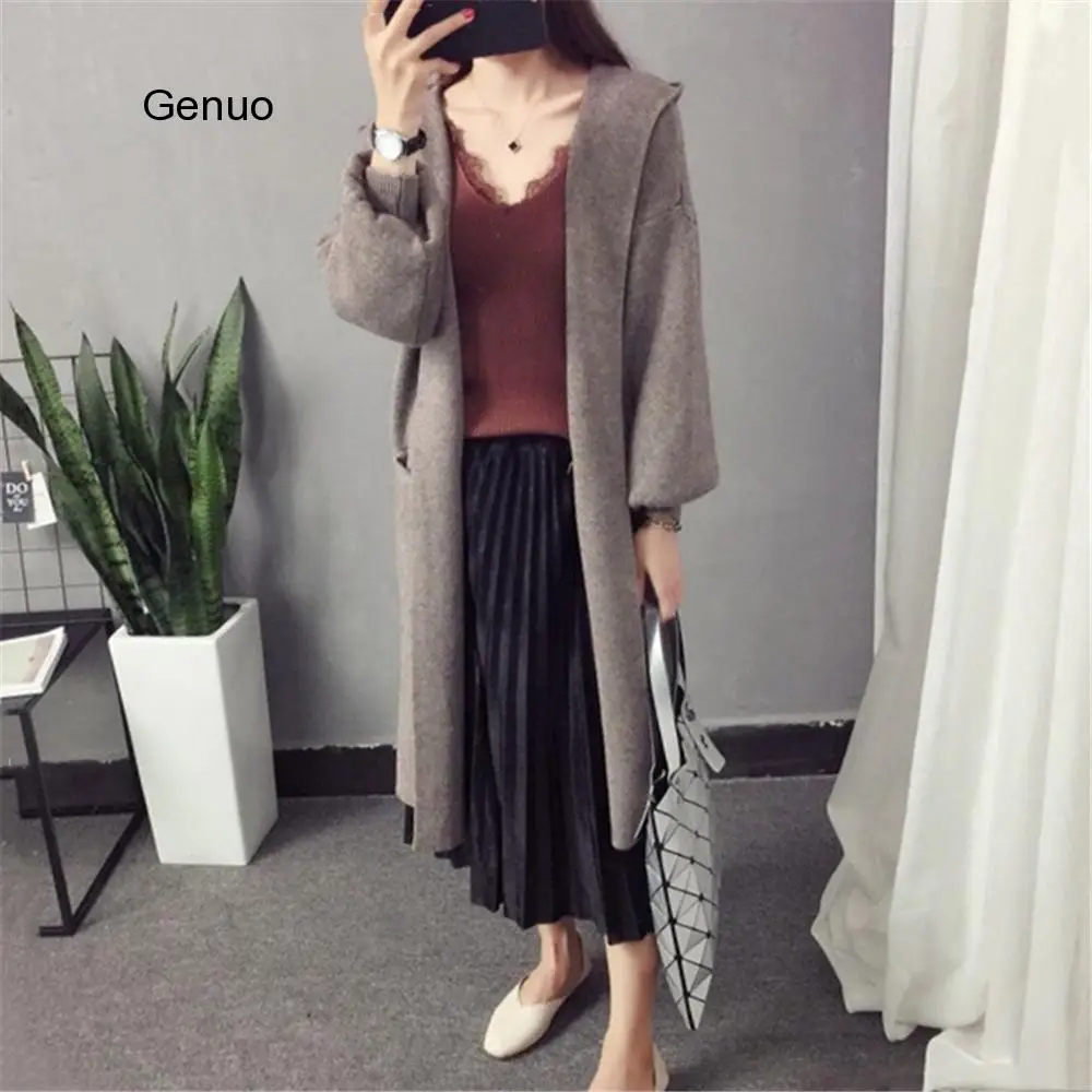 

2020 Long Cardigan Women Sweater Autumn Winter Bat Sleeve Knitted Sweater Jacket Loose Ladies Sweaters Cardigans 3xl