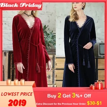 Новая женская одежда для сна, бархатный Халат, Халат, свадебное платье, пижама, одежда для сна с ремнями, Женский Халат