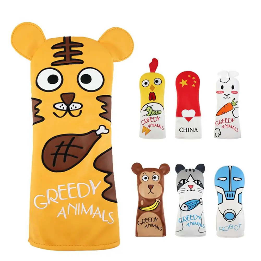 

Golf Club Head Covers Waterproof Cartoon Pole Cover For Men Women Children Golf Training Protection Accessories