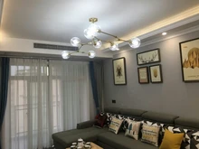 Modern Led Chandeliers Lighting Glass-Ball Hanging-Lamp LOFT Bedroom Indoor-Decor Living-Room