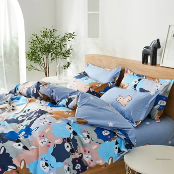 

elegance bedding set AB side duvet cover + flat sheet + pillowcase home textile No quilt