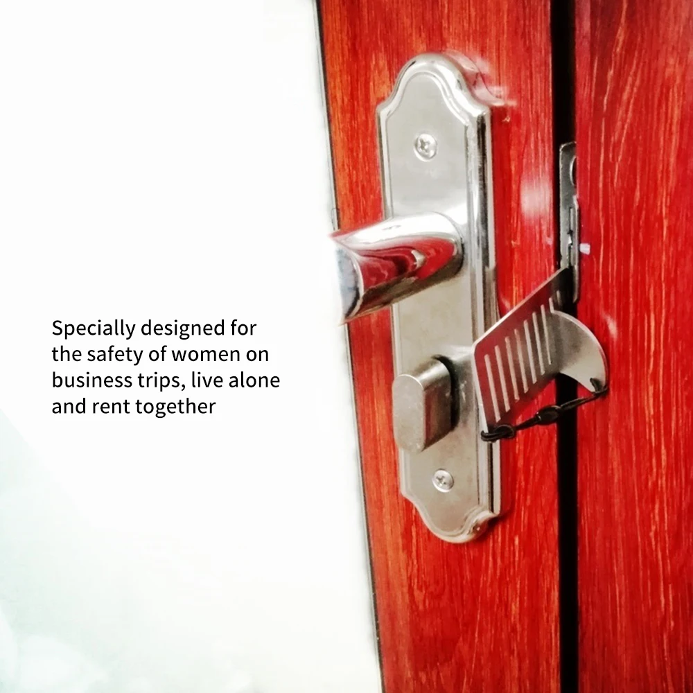 Portable Hotel Door Lock Locks Self-Defense Stop Travel Accommodation Stopper Wall Protectors | Обустройство дома