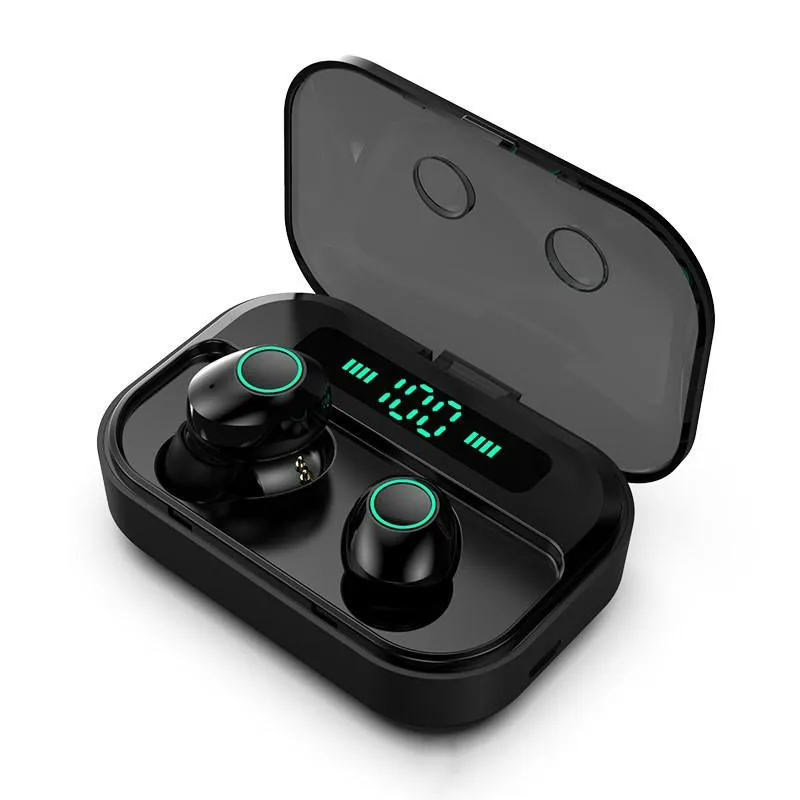

New TWS Bluetooth Headset 5.0 True Wireless Dual In-ear with LED Digital Sports Waterproof M7