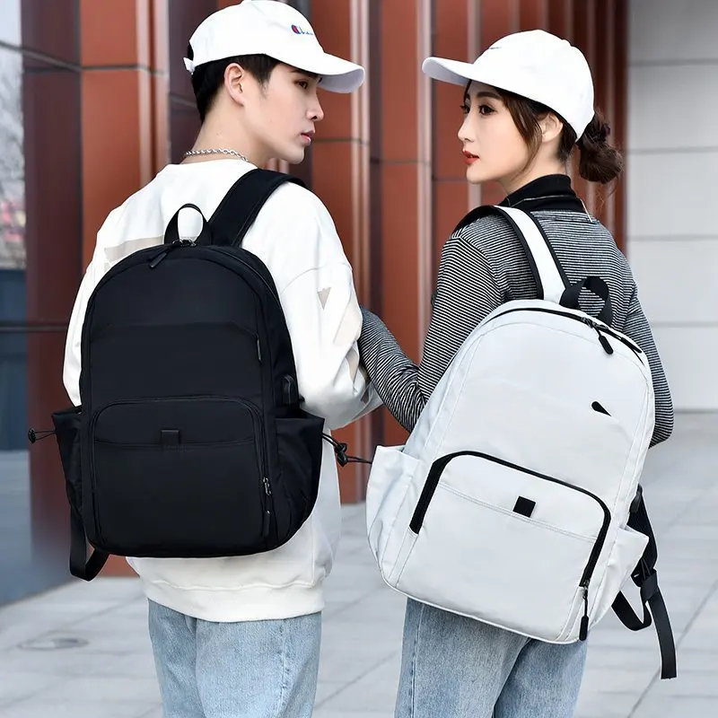 

New Arrive 2022 Women and Men's Fashion Large Backpack Nylon Backpacks School Bags For Teenagers Casual Travel Bags Black B081