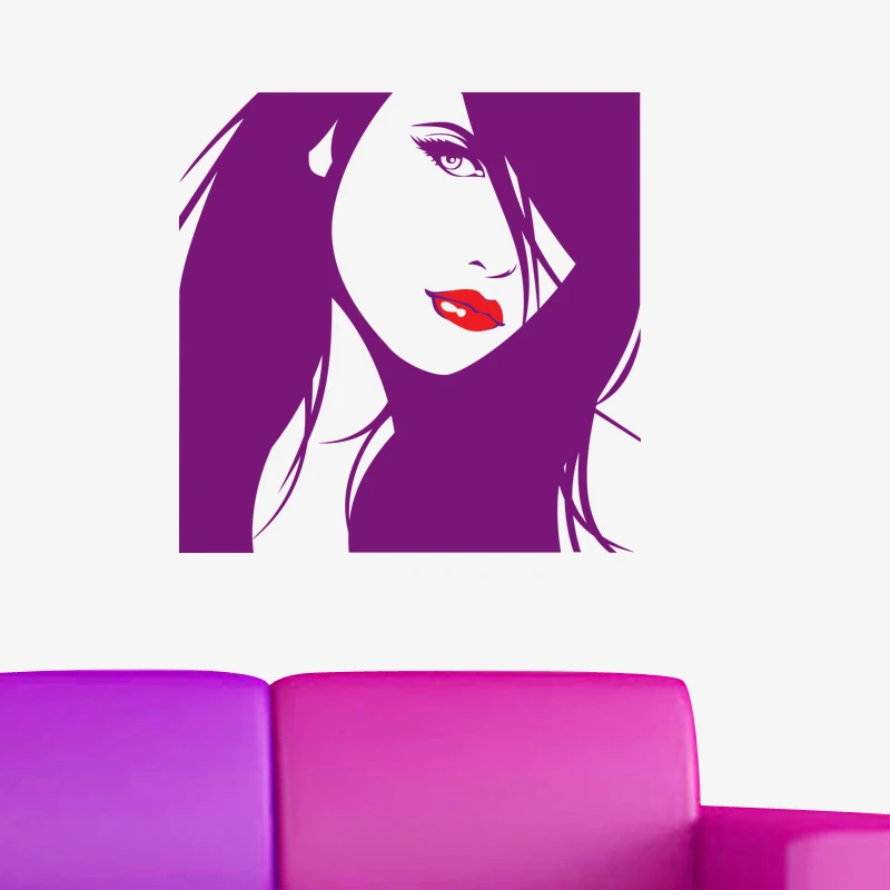 Hair Salon Sticker Beauty Decal Haircut Name Posters Vinyl Wall Art Decals Decor Decoration Mural Salon Sticker M0043