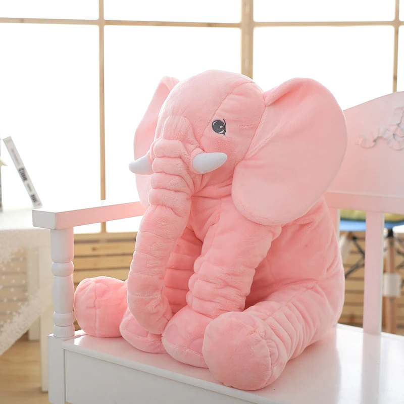 Pink Детская комната, кровать, украшение, игрушки, плюшевая подушка, подарок, домашний декор, PP хлопок, светильник, серый, мягкий, расслабляющий, кукла, ребенок, животное, слон - Цвет: Pink