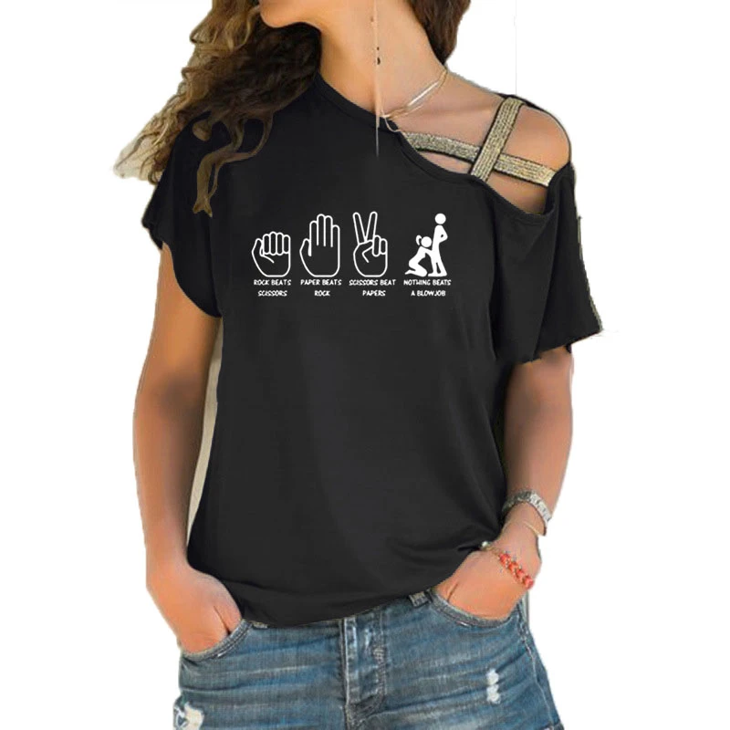 Akkumulerede Awakening fremstille Offensive Funny T Shirt Women Short Sleeve Gag Gifts Sex College Humor Joke  Rude Girls T shirt Irregular Skew Cross Bandage Tee|T-Shirts| - AliExpress