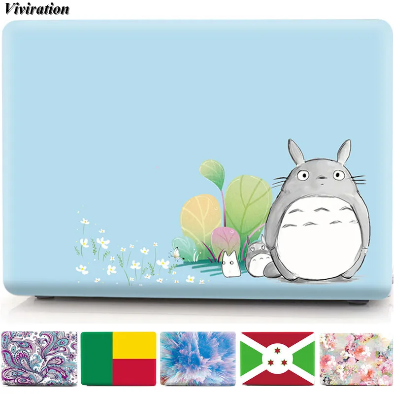

For Apple Macbook Retina 15/ Retina13/ Retina 12 Cute Totoro Prints Replace Shell For Macbook Model A1398 A1534 A1425 A1502 Case