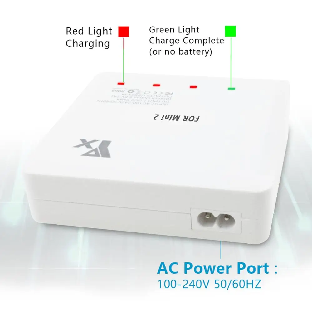 Drone repair parts drone battery charger 6 in 1 Battery Charger DJI mini 4k Mini 2/SE Drone Battery Charging Hub Fast Smart Charger USB Port