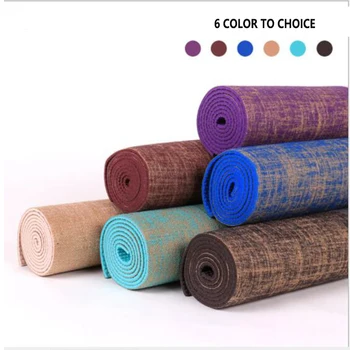 

Linen Summer Yoga Mats 6mm Anti-slip Gymnastics Exercise Gym Mat for Fitness Pvc Pilates Fitness Workout Mat 183*61CM 6 Colors
