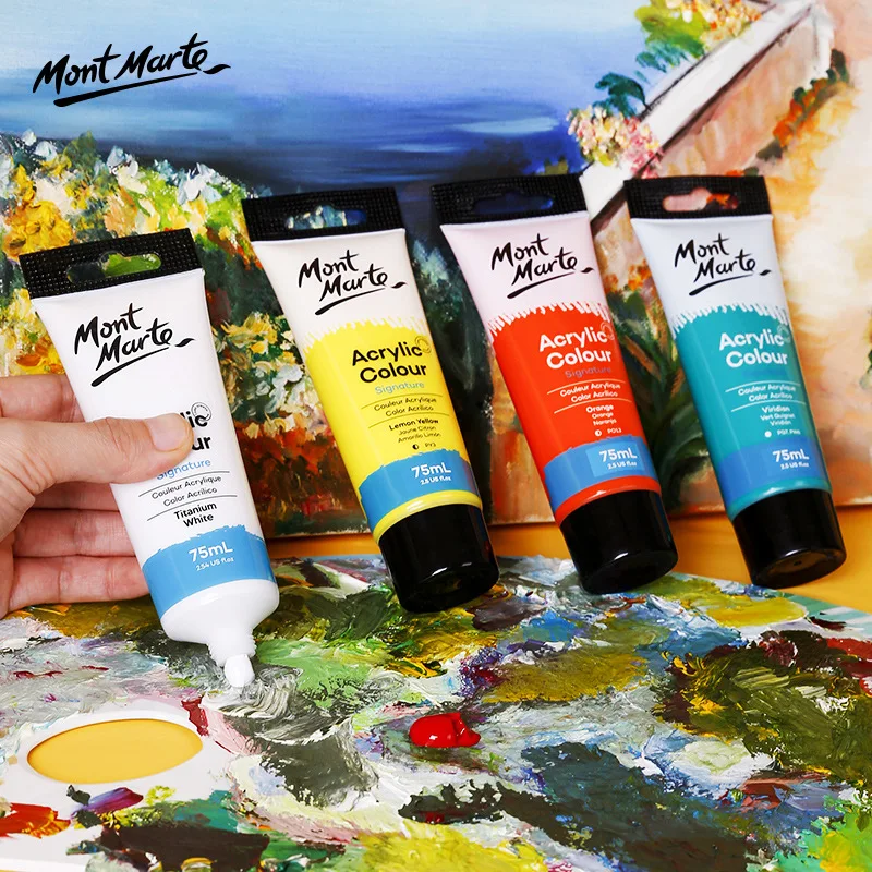 Acrylic Paint Set 75ml Acrylic Premium Paint for Cavas,Wood,Rock,Painting,Ceramic Beginner Art Drawing Supplies