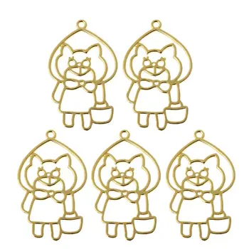 

5Pcs Fairy Tale Ballet Cat Frames Pendants Open Bezel Setting UV Resin Jewelry 634D