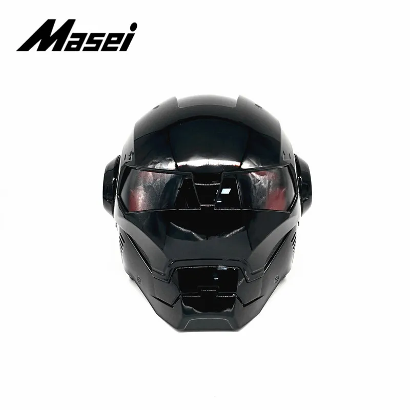 Masei шлем Железного человека moto rcycle шлем половина шлем с открытым лицом шлем-каска moto cross дополнительная наклейка для автомобиля casco moto black2
