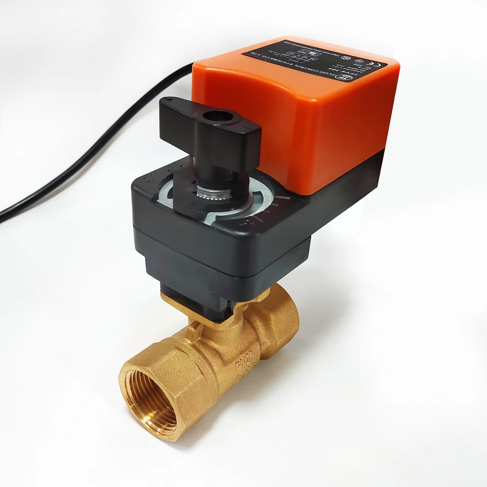 1/2'' Modulating valve with 6Nm Actuator 4 20mA/0 10V brass 1/2