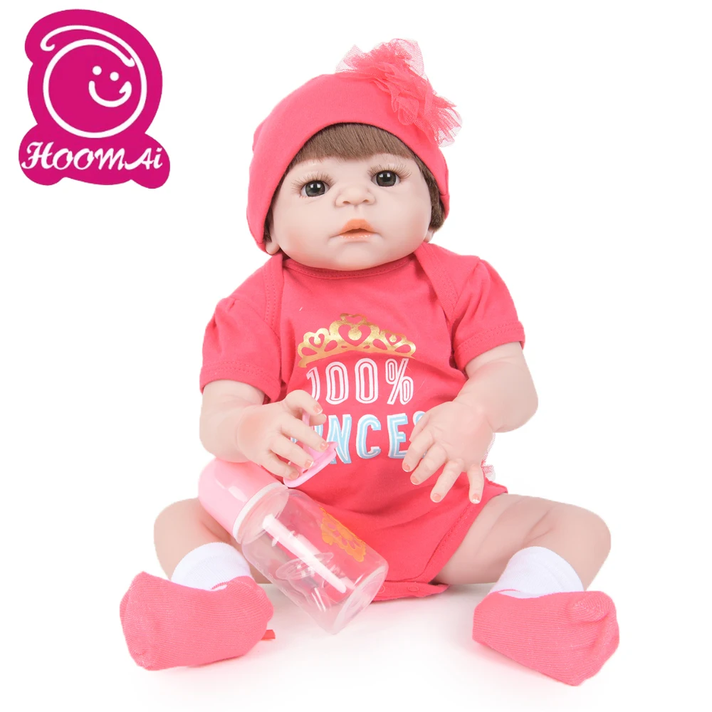 Имитация принцессы Bebe Reborn baby girl куклы 22 дюймов полный Силиконовый корпус водонепроницаемый Reborn дети Playmate ребенок подарок на день рождения