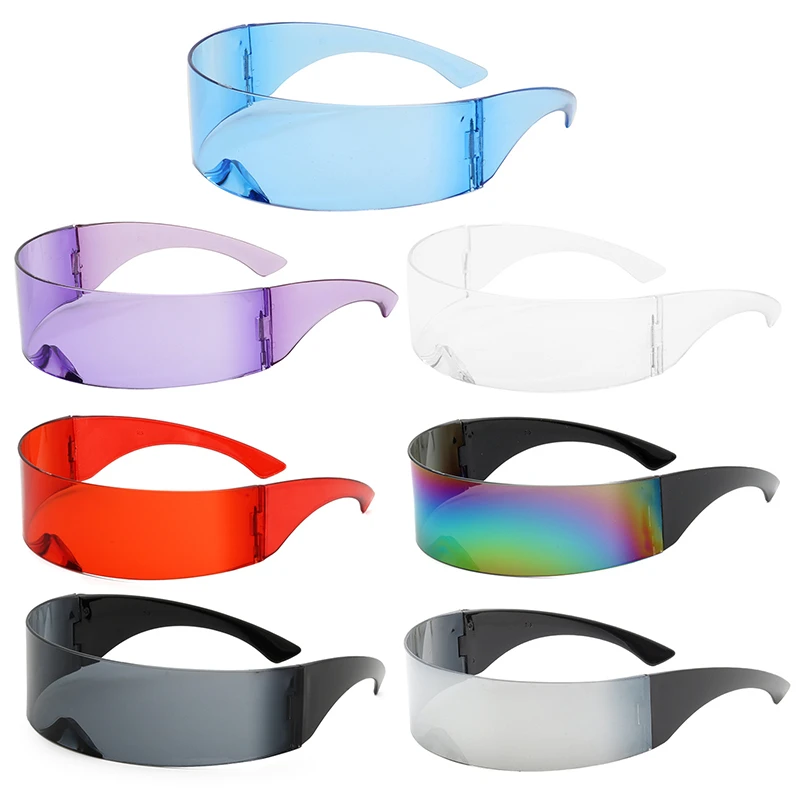 Очки Glasses Visor Wrap Shield Large Mirror Sunglasses Riding Cycling Windproof Glasses