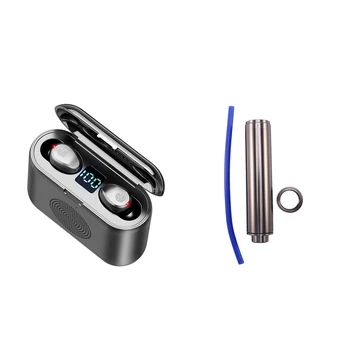 

F9 3In1 TWS Mini Bluetooth Earphone 5.0 & Spiral 1/2-28 Alloy Fuel Filter Single Core for NaPa 4003 WIX 24003 Solvent