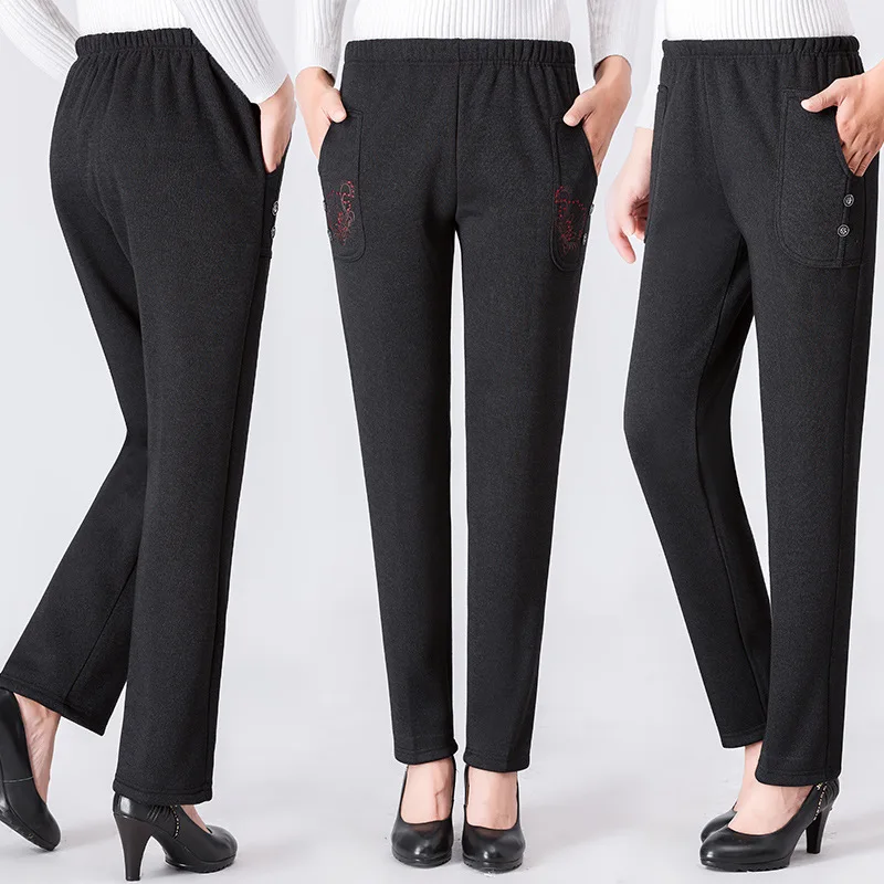 

Middle-aged Pants Women's Spring And Autumn Mom Pants 2019 New Style Spring WOMEN'S Dress Elderly Long Pants