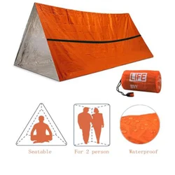Tente thermique en Film d'aluminium triangulaire, Simple, pour l'extérieur, survie d'urgence, soulagement de la douleur, sac de couchage, livraison directe 