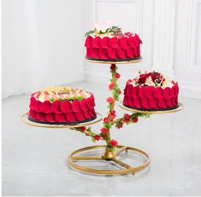 Европейский творческий tieyi торт рамка Свадьба три слоя торт рамка цветок полка день рождения многослойная десертная полка - Цвет: 25-30-36cm