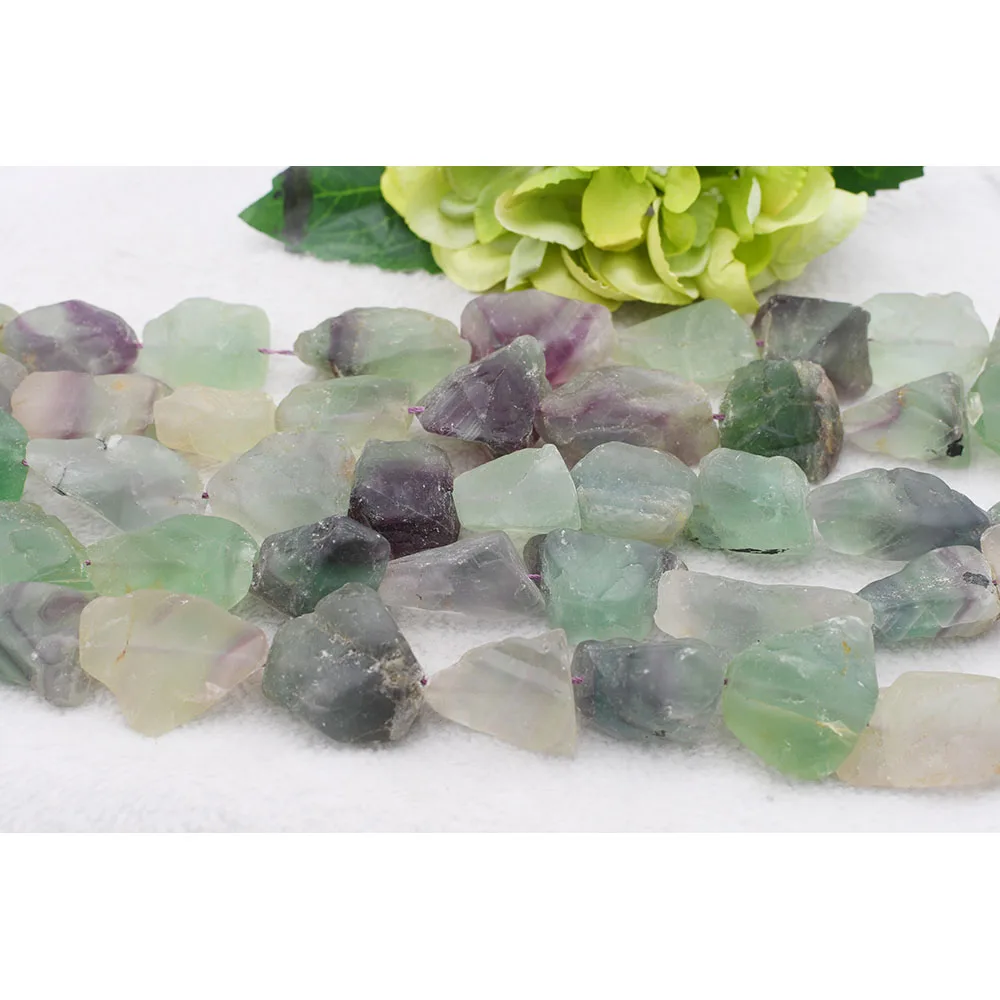 10x14mm-12x16mm AAAAAA Natural stone Faceted Irregular shape loose beads Fluorite Crystal string beads 15