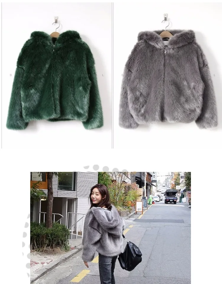 Vetement Winter Women's Faux Fur Coat Artificial Fur Overcoat Furry Jacket Femme Plus Size Furry Fake Fur Outwear Z289