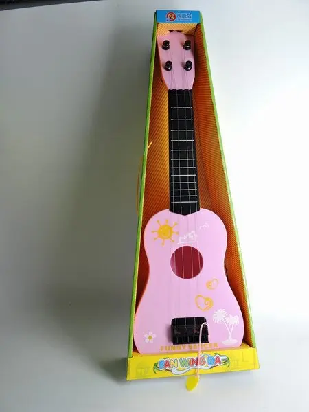 Burst Large Size New Style Double Color Guitar Children Music Guitar Violin Toy Manufacturers Direct Selling Taobao Hot Selling