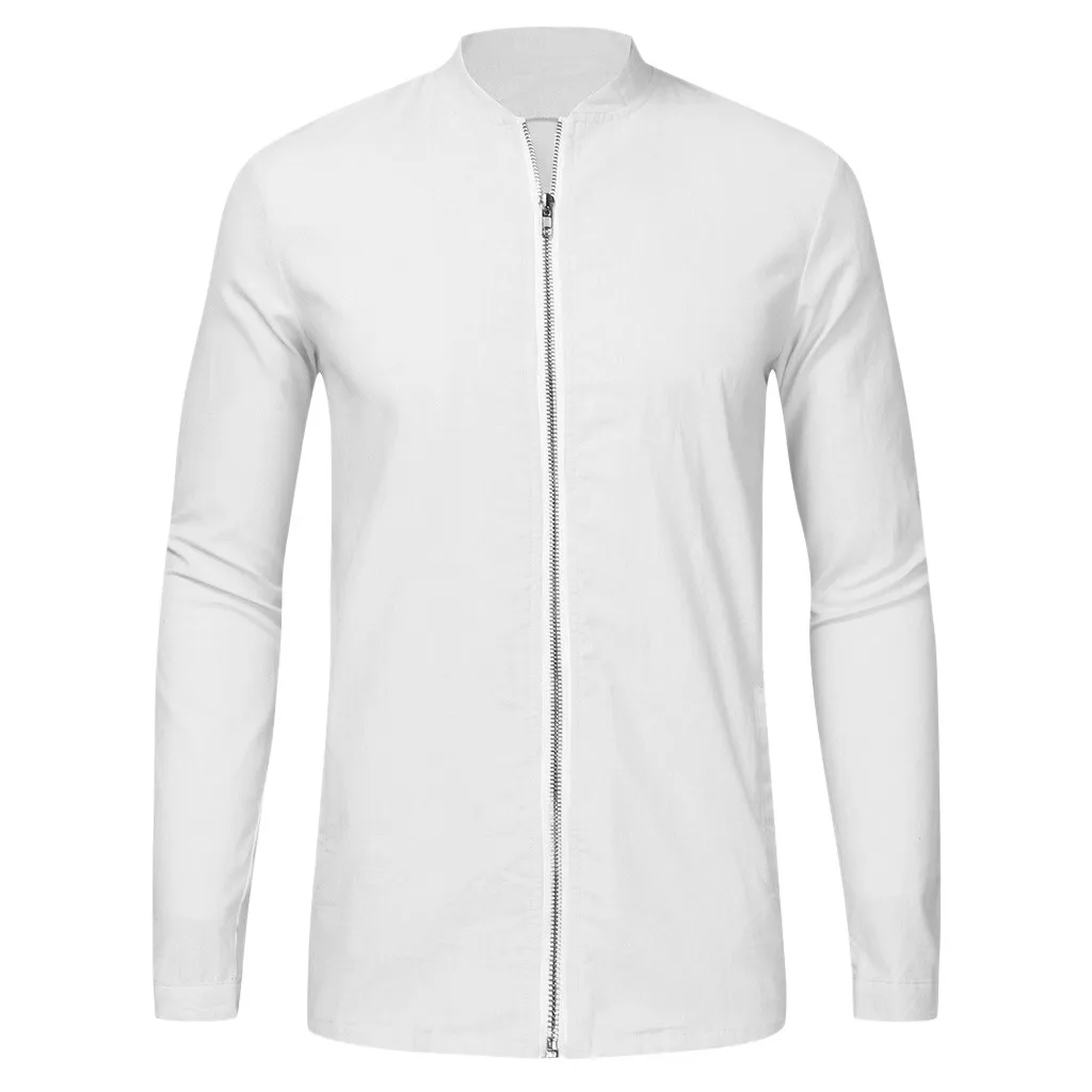 Men's Autumn Winter Cotton Blend Zipper Long Sleeve Coat Top Blouse Outwear Jacket chaqueta hombre jaqueta ветровка мужская