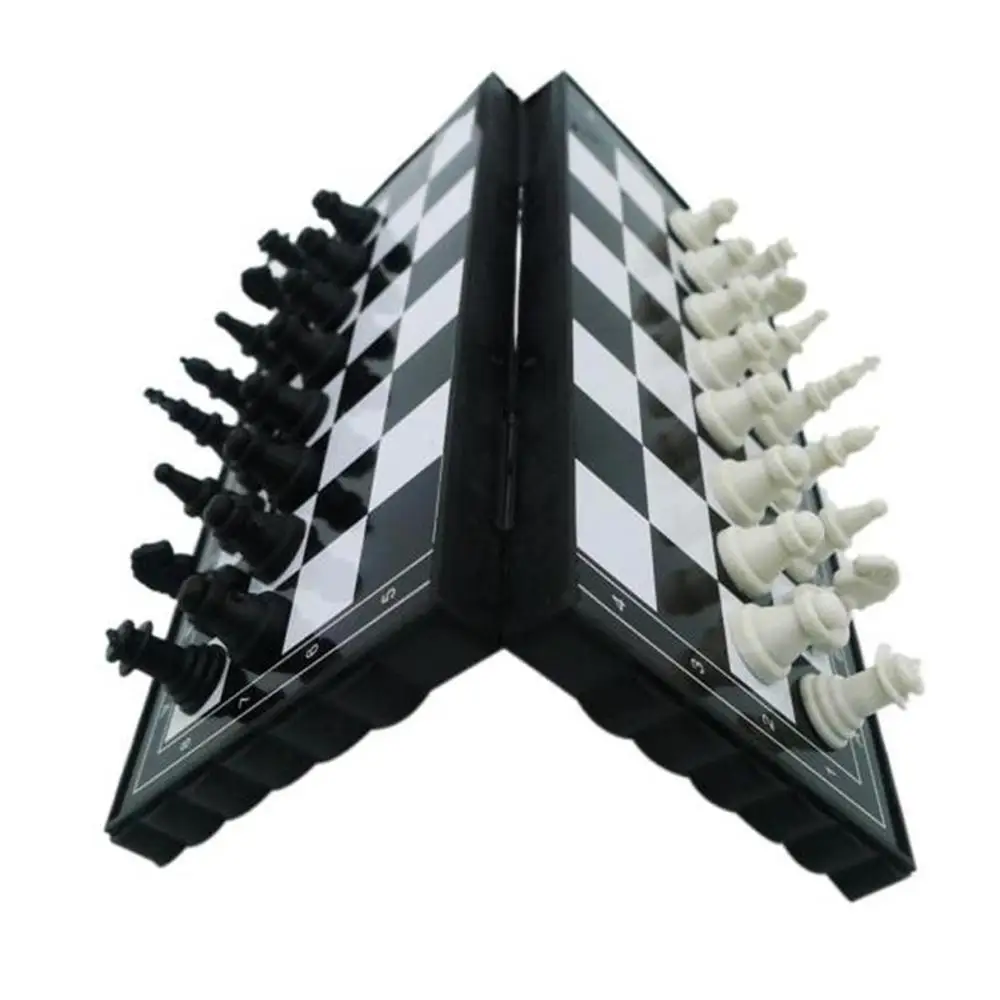 Mini Funny Magnetic Chess Board Set Outdoor Travel Folding Chess Backgammon Parent-Child Educational Family Game Kids Toy Gift