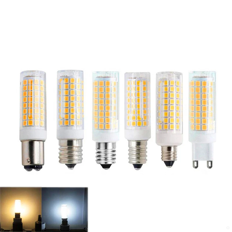 G9 E11 E12 E14 E17 BA15D SMD2835 102 светодиода 10 Вт AC110V светодиодные лампы украшение свет