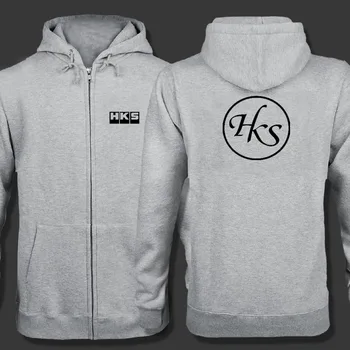 

Autumn Winter HKS logo Zip Up Hoodie Man Hoodies Sweatshirts zipper Hooded Coats Zipper jacket