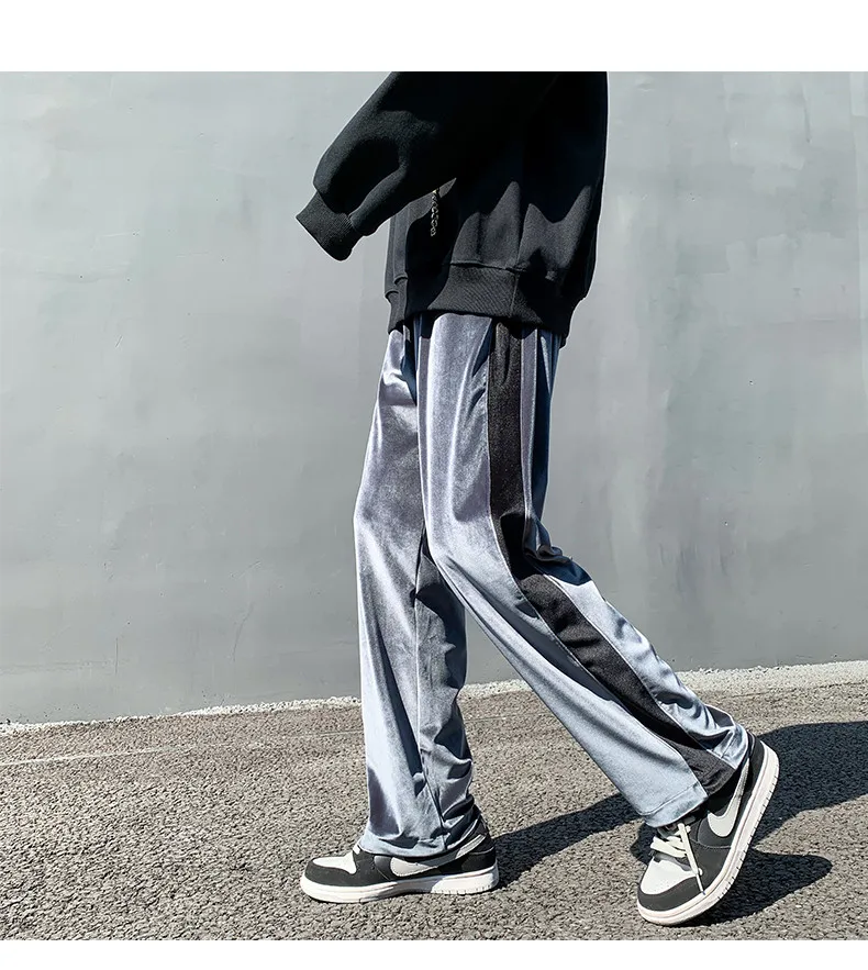 moda coreano streetwear em linha reta cintura