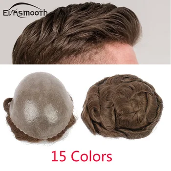 

prosthesis Man Wigs Pu Men Toupee Replacement System Durable Natural Human Hair Hairpiece Units Skin Toupee Men Remy Hair Wig