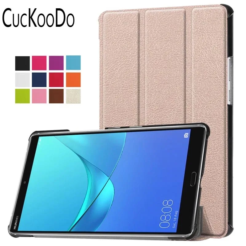 RoseGolden CucKooDo Tri-Fold ультратонкая подставка умный чехол для huawei MediaPad M5 8," Android планшет - Цвет: RoseGolden