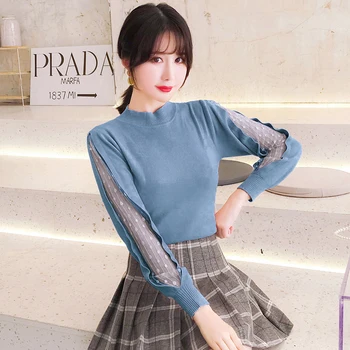

Color spot scene shooting ~! Autumn new hollow out web celebrity han edition women sweater sweater top coat