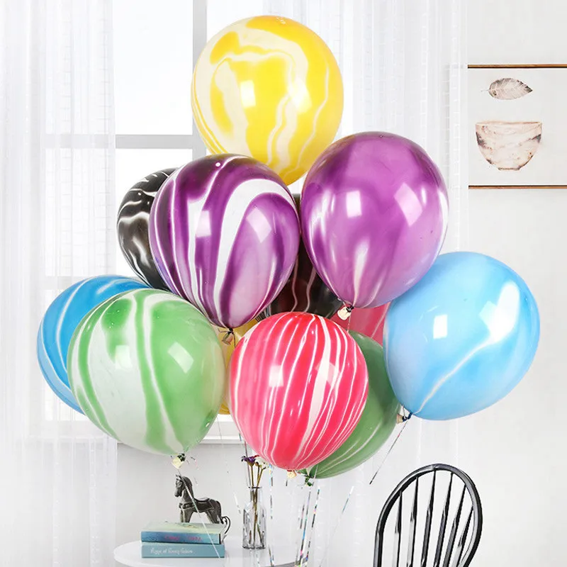 10pcs Mix Color 5/10 шт 10 дюймов мраморные воздушные шары Цвета Агата красочные облака латексный Свадебный шар рождественские украшения на вечеринку дня рождения баллон Globos - Цвет: 10pcs Mix Color