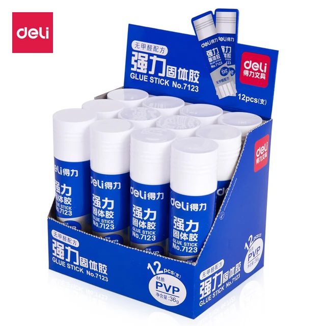 12PCS/BOX Deli 7091 7092 7093 PVP solid glue stick 8g 20g 36g