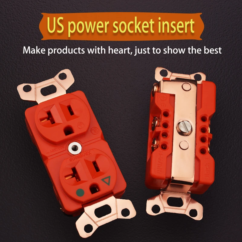 Xangsane американская настенная розетка HiFi класс красная медь штепсельная вилка