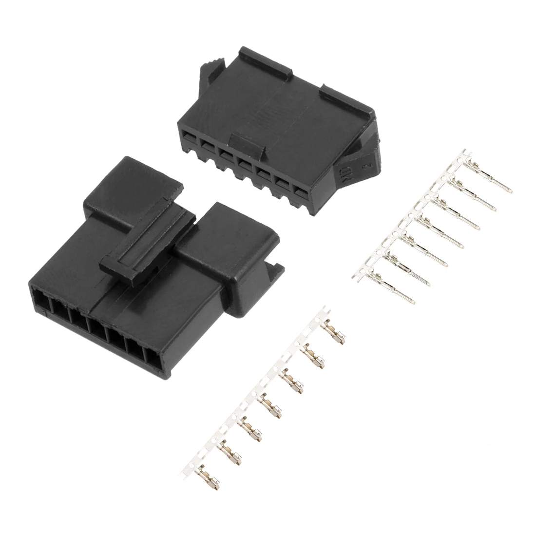 

uxcell 20-100pairs 2.54mm 2/3/4/5/6/7 Pin Black Plastic Male Female JST-SM Housing Crimp Terminal Connector