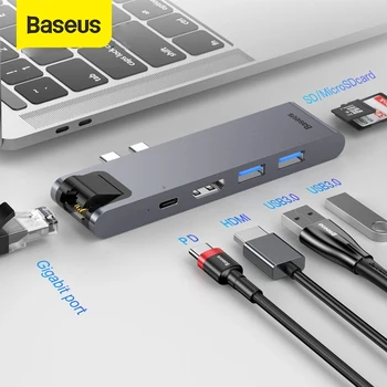

Baseus USB C HUB Type C to Multi USB 3.0 HUB HDMI Adapter Dock for MacBook Pro HUB USB C Computer Accessories USB-C Splitter