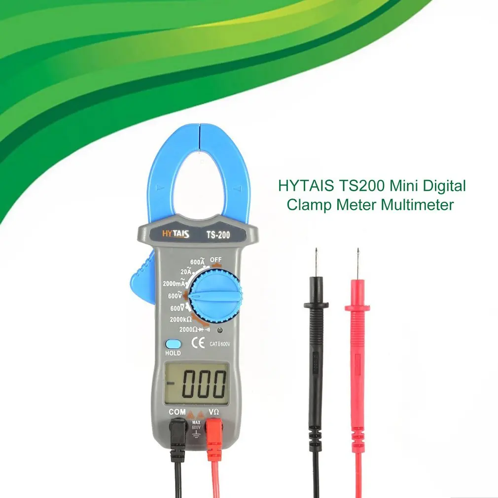 TS200/TS201/TS202+ цифровой клещи True RMS мультиметр NCV резистор конденсатор диод температура тестер Clampmeter