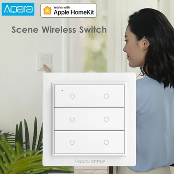 

Aqara Opple Wireless Scene Switch Zigbee 3.0 Customizable Wireless Control Wall Switch No Wiring Required Support Apple HomeKit