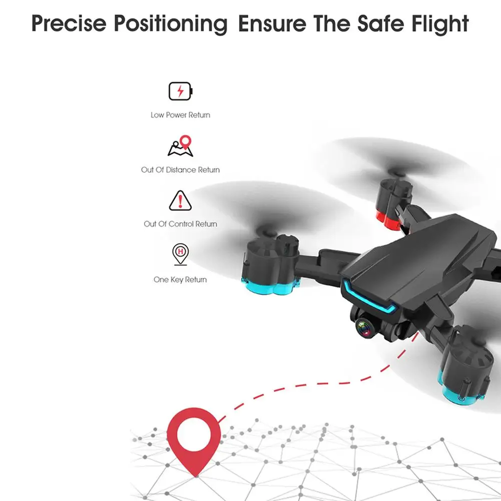 HD 1080P wifi Дрон wifi FPV с камерой gps время полета складной пульт дистанционного управления Дрон Квадрокоптер Вертолет модель игрушки# Y2