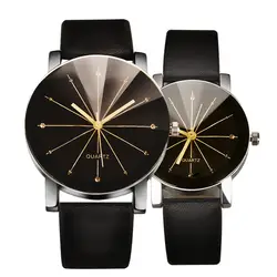 Высококачественные кварцевые часы поступление мужские и женские наручные часы с кожаным браслетом геометрические спортивные часы с